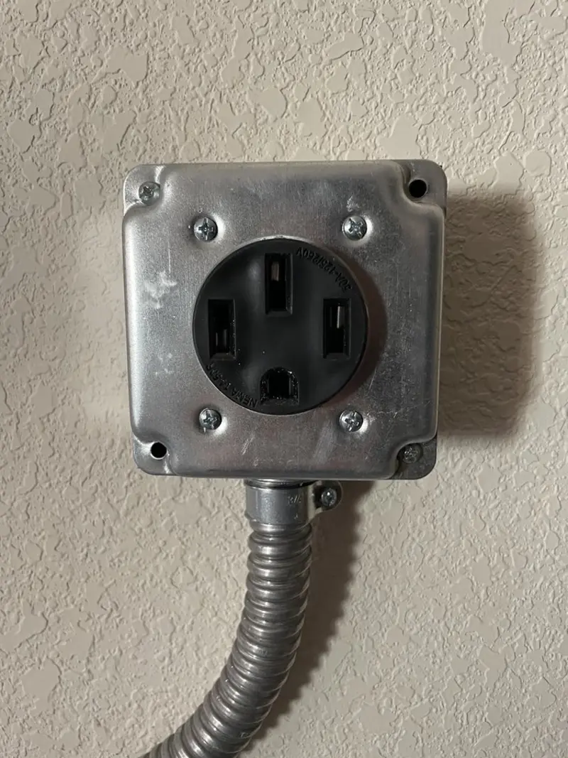 NEMA 14-50 outlet installed for Smart Home Electrical in Elon
